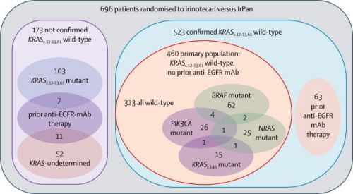 grafiek panitumumab bij KRAS wild type